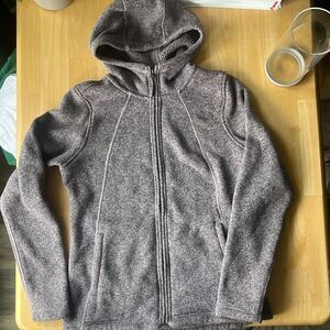 THE NORTH FACE  Crescent Full Zip Hoodie Heather Fleece Jacket Small